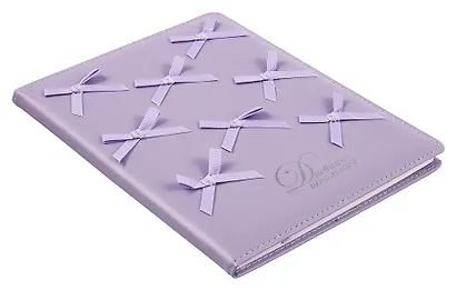 Дневник шк. "Сиреневые бантики" кожзам, тв.переплёт, поролон, аппликация, полноцв.печать, пантон, одно ляссе, загругл.углы, универс.шпаргалка - фото 2