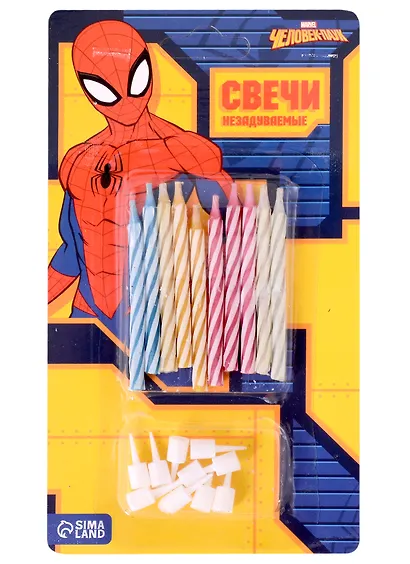 Набор свечей для торта Человек-паук Spider-man (10 шт) (5108383) - фото 1