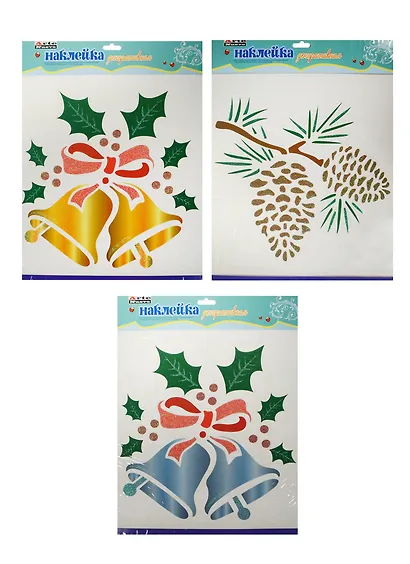 DNW-1NG2016/3 Наклейка на стекло двусторонняя 31х40 см (4680017184281) (в ассорт.) (3+) (упаковка) - фото 1