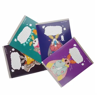 Тетрадь 24л кл. "Привет, я Моль!" мел.картон, офсет 60г/м2, поля, ассорти - фото 4