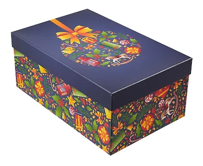 Коробка подарочная "НОВОГОДНЯЯ ИГРУШКА" 28.5*18.5*12см, Новый год, картон - фото 2