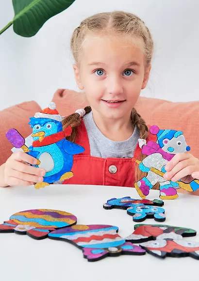 Игрушки на магнитах с фольгой. Пингвин. Белый мишка - фото 7