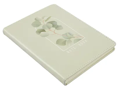 Блокнот для записей А6+ в клетку, 96 листов "Flowers" твердая обложка, оливковый с рамкой, с ляссе - фото 8