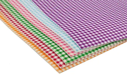 Набор для творчества, Набор пористой резины (ЭВА) А4 Schreiber/Шрайбер" с цветной текстильной поверхностью клетка, 2мм, 6 листов, 6 цветов S 5559" - фото 4