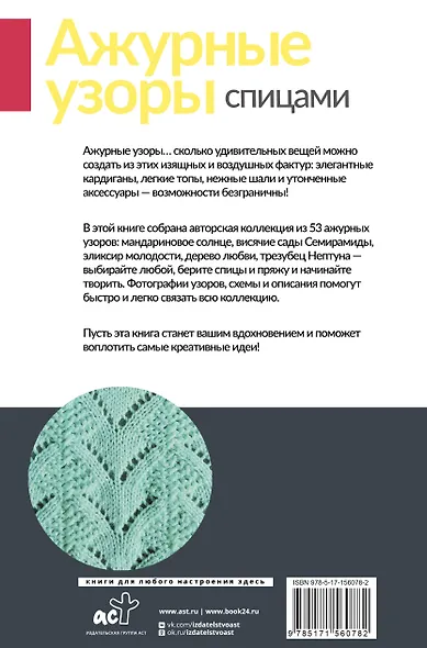 Ажурные узоры спицами. Авторская коллекция - фото 2