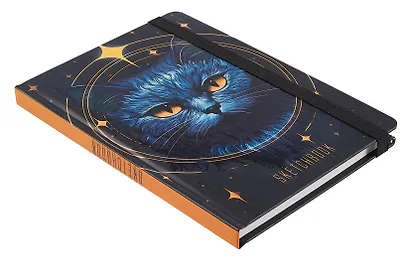 Скетчбук А5 80л "КОСМИЧЕСКИЙ КОТ" 120г/м2, тв.обложка - фото 2