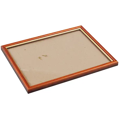 Рама со стеклом, дерево, коричневая с золотом, 18 х 24 см - фото 2