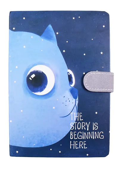 Блокнот с магнитной застежкой "Кот и космос The story is beginning here", 256 страниц, 13 x 19 см - фото 3