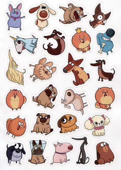 Пёсики. 100 наклеек - фото 3