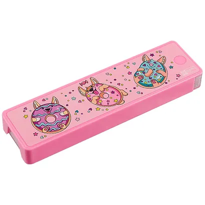 Пенал школьный "Когри пончики" 20*5,5*2,2 см, пластмассовый - фото 1