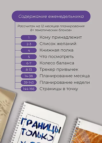Еженедельник недатированный Remarklee "DoYourLine. Верь в себя 2.0", А5, 166 страниц - фото 3