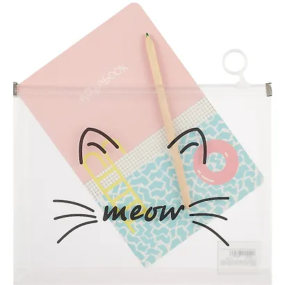 Папка на молнии «Meow», А5 - фото 2