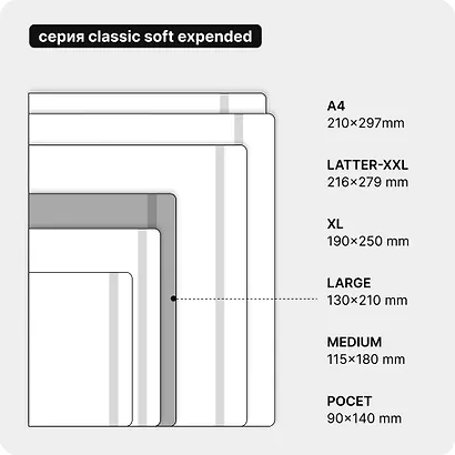 Книга для записей А5, 200 листов в линейку "Classic Expanded Large", твердая обложка, синий сапфир, резинка, 2 ляссе, Moleskine - фото 12
