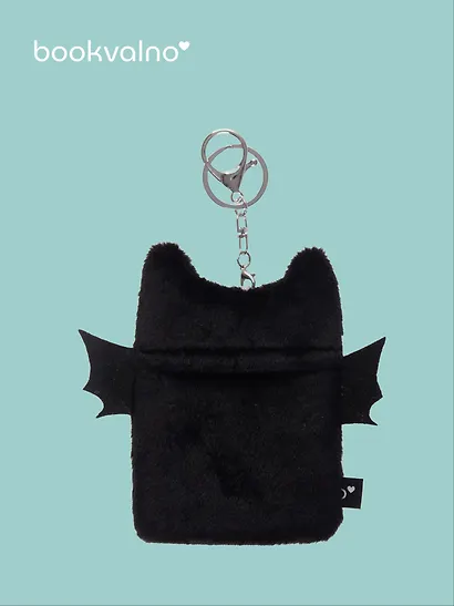 Чехол для карточек (картхолдер) Летучая мышь (карабин) (плюш) (9х13) - фото 2