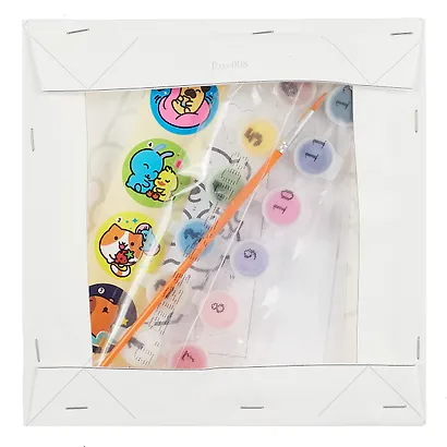 Картина по номерам детская Стикерняшки "Сладкая компашка" (холст на подрамнике 20*20) - фото 3