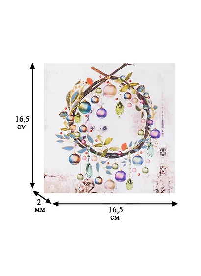 Набор салфеток для декупажа Проверка списка желаний 2 шт. (303534/SDL057700) (упаковка) - фото 2