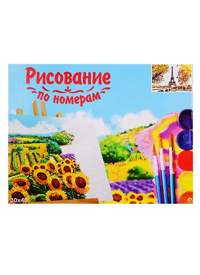 Набор для раскрашивания по номерам ТМ Рыжий Кот Холст Осенний Париж 30х40см Х-9122 - фото 1