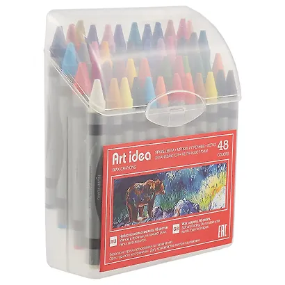 Восковые мелки Art idea, 48 цветов - фото 7