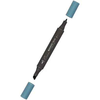 Маркер художественный "Сонет" морской синий, двухсторон., тонк. и широк.долото, Сонет - фото 2