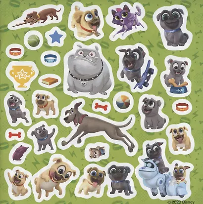 Развивающая книжка с многоразовыми наклейками для малышей № МНК 2002 "Дружные мопсы. Учим цвета" - фото 2