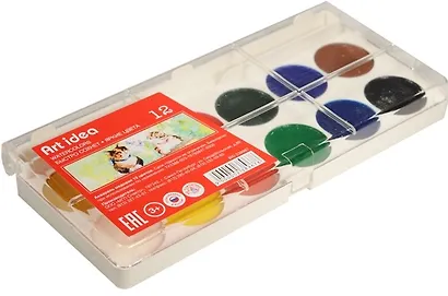 Краски акварельные Art idea, 12 цветов - фото 3