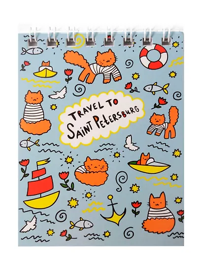 Блокнот А7 40л СПб "Питер" спираль - фото 1