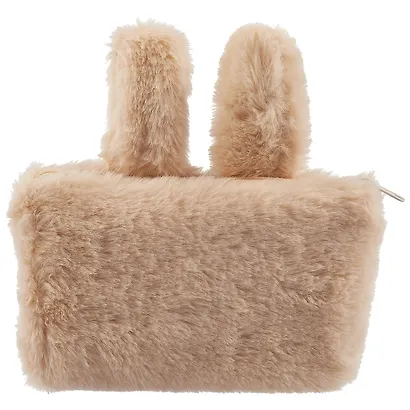 Косметичка на молнии Кролик (иск.мех) (21х12) (ПВХ бокс) - фото 3