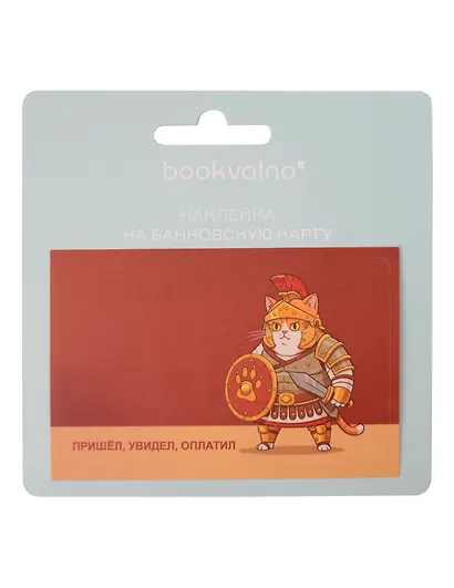 Наклейка на банковскую карту Римский кот Пришел, увидел, оплатил - фото 2