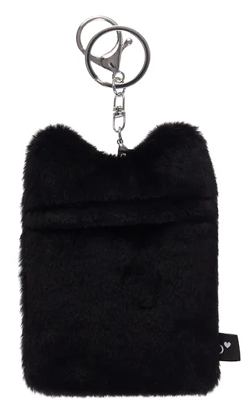 Чехол для карточек (картхолдер) Глазастик (карабин) (плюш) (9х13) - фото 3