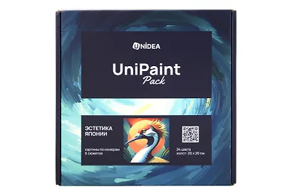 UniPaint Pack Картины по номерам 6 сюжетов "Эстетика Японии"  (24 цвета) (20x20 см) - фото 1