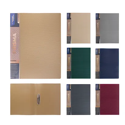 Папка с бок.прижимом А4 "PRISMA", пластик 20мм, черная - фото 5