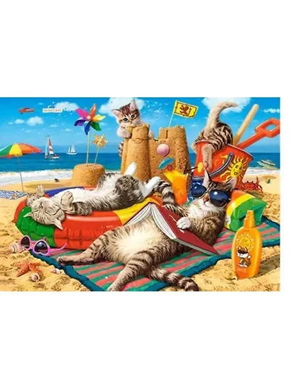 Пазл "Кошачий пляж", 1000 деталей - фото 2