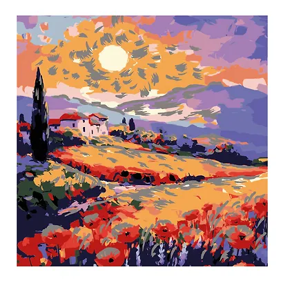Набор для творчества. Картина по номерам с поталью "Тоскана" (30x30 см) - фото 4