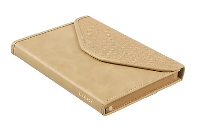 Ежедневник недат. А5+ 160л 155*220 "Пике" бежевый, кожзам, тв.переплет, метал.декор, тиснение фольгой, магнит.клапан, офсет, ляссе, подар.упаковка - фото 3