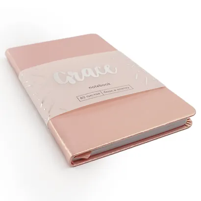 Записная книжка А6- 80л кл. "Grace. Розовый перламутр", иск.кожа,интегр.обл., скругл.углы, ляссе - фото 6