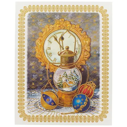 Новогоднее оконное украшение «Новогодняя лампа», 30 х 38 см - фото 1