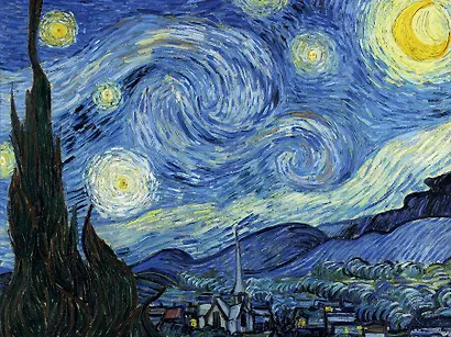 Кардхолдер, Винсент Ван Гог Звездная ночь (вертикальный, с двумя карманами) - фото 1