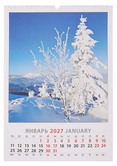 Календарь 2027г 350*500 «Очарование природы» настенный, на спирали - фото 3