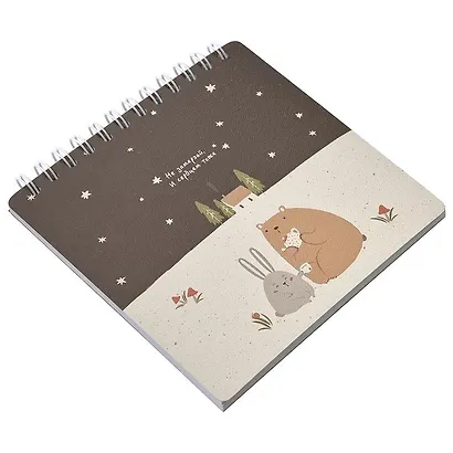 Скетчбук 172*172 40л "Forest", чаепитие, мягк.переплет, микротекстурирование, ламинация, спираль, бумага 190г/м2 - фото 2