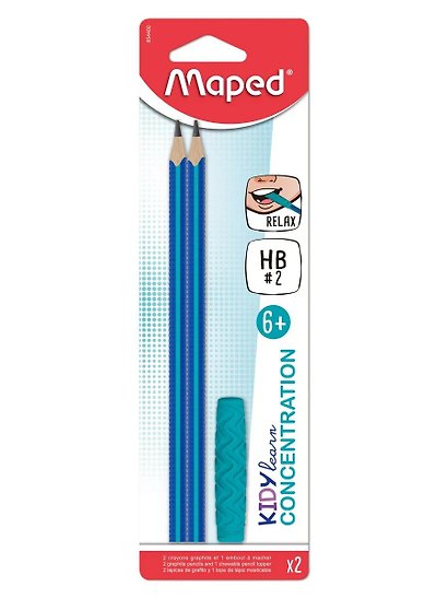 Набор карандашей "KIDY LEARN CONCENTRATION" с насадкой антистресс, НВ, (2 карандаша и 1 насадка), Maped - фото 6