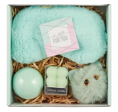 Подарочный набор Mint Dream (свеча,бомбочка, маска для сна, брелочек,открытка) (19х18) (12-Guangfa-P10) - фото 2