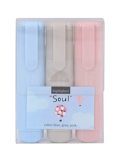 Текстовыделители 03цв "Soul" пл/уп, Be Smart - фото 1