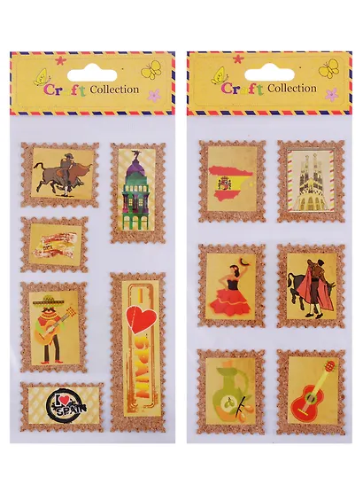 Наклейки пробка  Испания, микс - фото 2