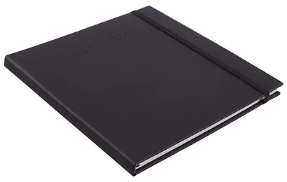 Скетчбук 195*195 32л "ART PREMIERE" черный, 200г/м2, бумага "бристоль", кожзам, резинка - фото 2