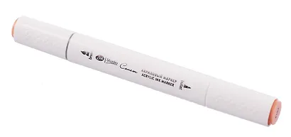 Маркер акриловый "Сонет" лососевый, двусторонний, перо кисть/пуля - фото 3