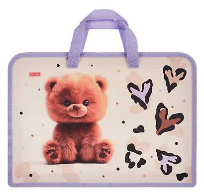 Папка для тетрадей А4 "Пушистый мишка" 24,5*34*3,5 см - фото 4