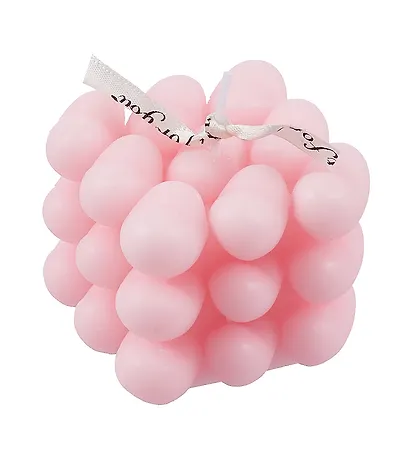 Свеча ароматическая Bubble Сердечки (розовая) (6х6) (ПВХ бокс) (12-9314B-4) - фото 3