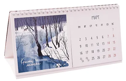 Календарь 2026г 210*120 "SEASONS. Nature" настольный, домик - фото 4