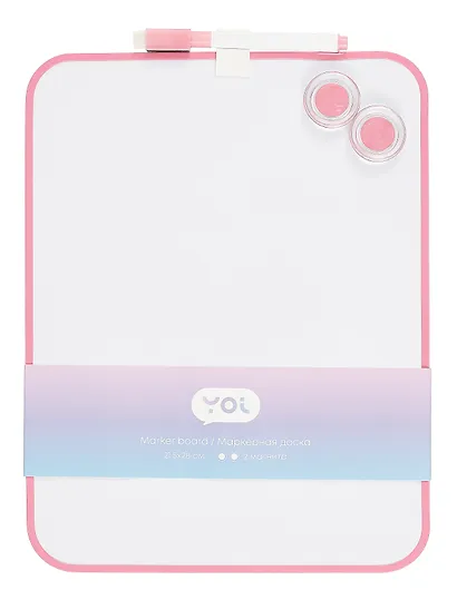 Доска магнитно-маркерная А4 "Pastel", 2 магнита, маркер, Yoi - фото 7
