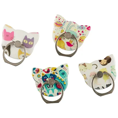 Держатель-кольцо для телефона Кот (металл) (коробка) - фото 2